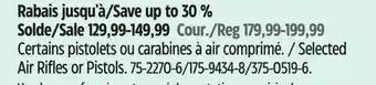 Canadian Tire Selected Air Rifles or Pistols offer
