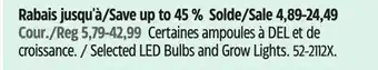 Canadian Tire Noma Selected LED Bulbs and Grow Lights offer