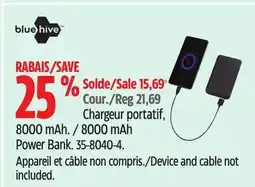Canadian Tire Bluehive 8000 mAh Power Bank offer