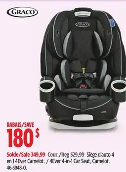 Canadian Tire GRACO 4Ever 4-in-1 Car Seat Camelot offer
