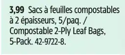 Canadian Tire Canadian Tire Compostable 2-Ply Leaf Bags offer