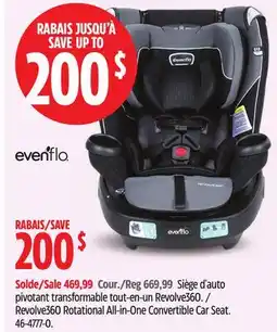 Canadian Tire Evenflo Revolve360 Rotational All-in-One Convertible Car Seat offer
