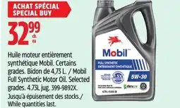 Canadian Tire Mobil Full Synthetic Motor Oil offer