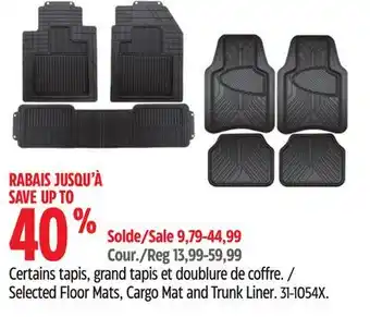 Canadian Tire Motomaster Selected Floor Mats offer