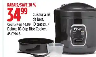 Canadian Tire Master-chef Deluxe 10-Cup Rice Cooker offer