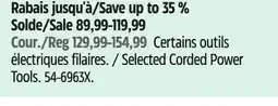 Canadian Tire MAXIMUM Selected Corded Power Tools offer