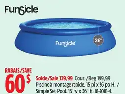 Canadian Tire Funsicle Simple Set Pool offer