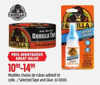 Canadian Tire Gorilla Selected Tape and Glue offer