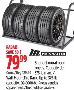 Canadian Tire MotoMaster Wall-MountTire Rack offer
