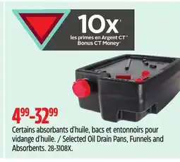 Canadian Tire Flo Tool Selected Oil Drain Pans, Funnels and Absorbents offer