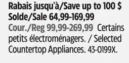 Canadian Tire Selected Countertop Appliances offer