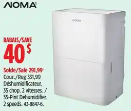 Canadian Tire NOMA 35-Pint Dehumidifier offer