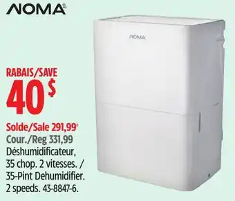 Canadian Tire NOMA 35-Pint Dehumidifier offer