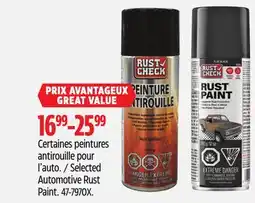 Canadian Tire Selected Automotive Rust Paint offer