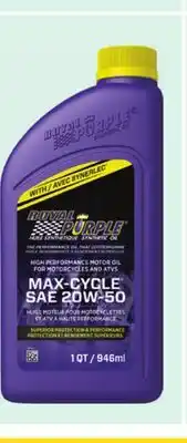Canadian Tire Royal Purple Max Cycle 20W50, 946mL offer
