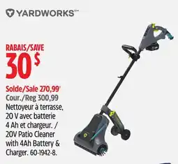 Canadian Tire Yardworks 20V Patio Cleaner with 4Ah Battery & Charger offer