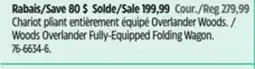 Canadian Tire Woods Overlander Fully-Equipped Folding Wagon offer