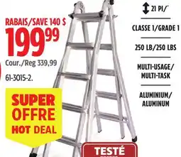 Canadian Tire Mastercraft CSA Grade 1 Aluminum Multi-Task Ladder, 21-ft, 250-lb offer