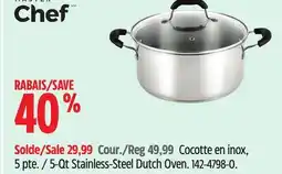 Canadian Tire Master Chef 5-Qt Stainless-Steel Dutch Oven offer