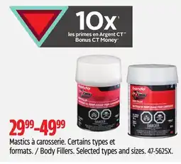 Canadian Tire Bondo Body Fillers offer