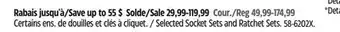 Canadian Tire Stanley Selected Socket Sets and Ratchet Sets offer