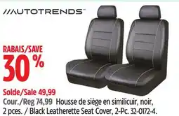 Canadian Tire AUTOTRENDS Black Leatherette Seat Cover, 2-Pc offer