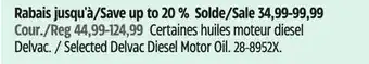Canadian Tire Mobil Delvac Selected Delvac Diesel Motor Oil offer