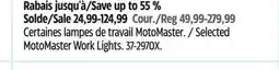 Canadian Tire Selected MotoMaster Work Lights offer