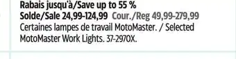 Canadian Tire Selected MotoMaster Work Lights offer