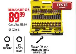 Canadian Tire Stanley Professional Grade Black Chrome Socket Set offer