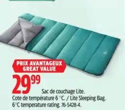 Canadian Tire Outbound Lite Sleeping Bag offer