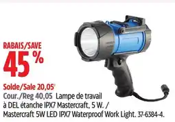 Canadian Tire Mastercraft 5W LED IPX7 Waterproof Work Light offer
