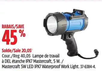 Canadian Tire Mastercraft 5W LED IPX7 Waterproof Work Light offer