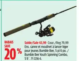 Canadian Tire Bumble Bee Youth Spinning Combo offer