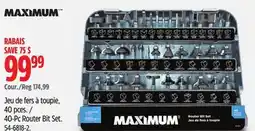 Canadian Tire MAXIMUM 40-Pc Router Bit Set offer