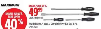 Canadian Tire Demolition Pry Bar Set offer