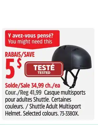 Canadian Tire Shuttle Adult Multisport Helmet offer