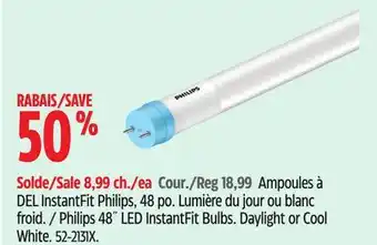 Canadian Tire Philips 48˝ LED InstantFit Bulbs offer