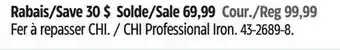 Canadian Tire SINGER CHI Professional Iron offer