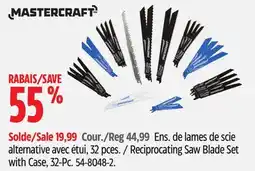 Canadian Tire MASTERCRAFT Reciprocating Saw Blade Set with Case, 32-Pc offer