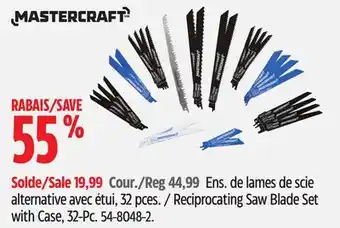 Canadian Tire MASTERCRAFT Reciprocating Saw Blade Set with Case, 32-Pc offer