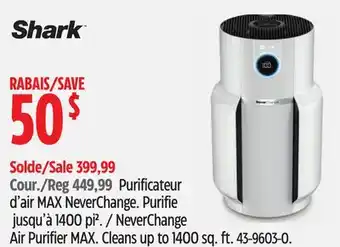 Canadian Tire Shark NeverChange Air Purifier MAX offer