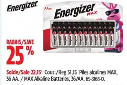 Canadian Tire Energizer MAX Alkaline Batteries offer