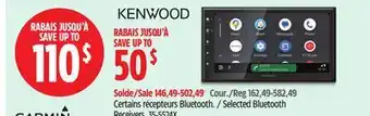 Canadian Tire Kenwood Selected Bluetooth Receivers offer