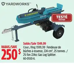 Canadian Tire Yardworks 25-Ton 224cc Gas Log Splitter offer