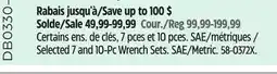 Canadian Tire Maximum Selected 7 and 10-Pc Wrench Sets offer