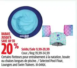 Canadian Tire Selected Pool Float, Loungers and Swim Trainers offer