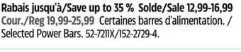 Canadian Tire Certified Selected Power Bars offer