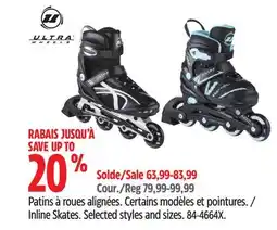 Canadian Tire Ultra Wheels Inline Skates offer