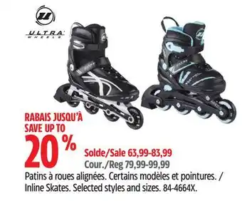 Canadian Tire Ultra Wheels Inline Skates offer